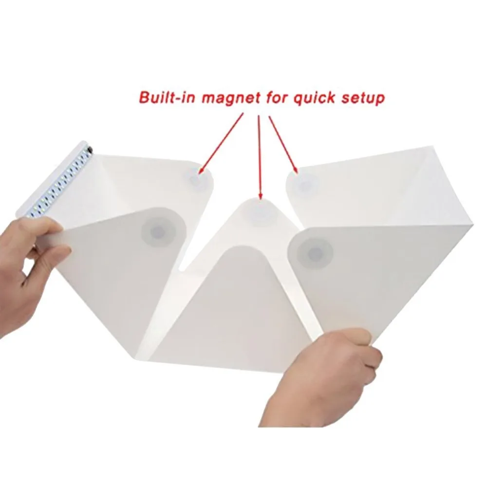Mini Folding Photo Cube Studio Lightbox With LED Light 9" Sadoun.com