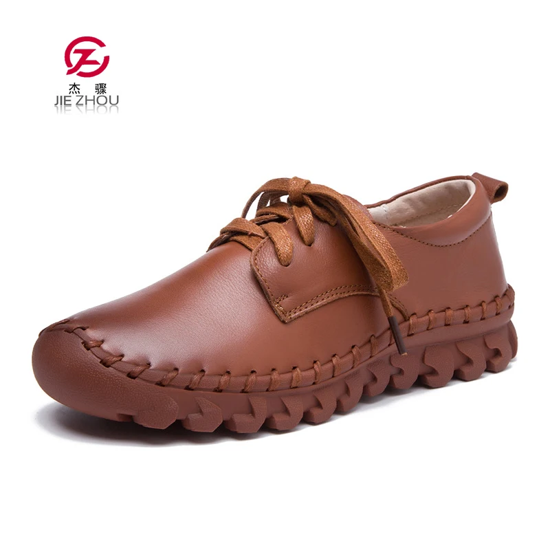 Leisure Women's Shoes High Quality Lace-Up Flats Women Genuine Leather Flats Shoes Handmade Comfort Loafers
Leisure Women's Shoes High Quality Lace-Up Flats Women Genuine Leather Flats Shoes Handmade Comfort Loafers