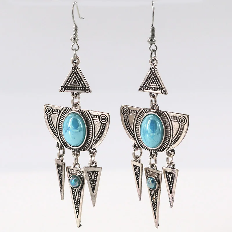 Ethnic Style Vintage Triangle Drop Earrings Women Carved Stone Bohemia Antique Silver/Gold Dangle Fashion Jewelry
Ethnic Style Vintage Triangle Drop Earrings Women Carved Stone Bohemia Antique Silver/Gold Dangle Fashion Jewelry