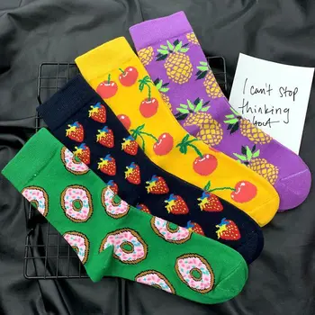 4pairs/lot Skateboard Chaussette Homme Fashion Fruits Pineapple Cherry Men Socks Hip Hop Street Crew Meias Funny Socks
4pairs/lot Skateboard Chaussette Homme Fashion Fruits Pineapple Cherry Men Socks Hip Hop Street Crew Meias Funny Socks