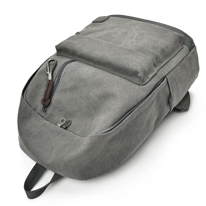 DIDA BEAR 2017 Women Men Canvas Backpacks Large School Bags For Teenager Boys Girls Travel Laptop Backbag Mochila Rucksack Grey 16