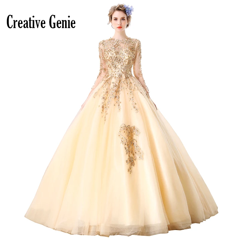 O-neck Luxury Long sleeve Wedding Dress Lace Up Applique Wedding Dresses champagne Real Photo Customized Plus Size Wedding Gown
O-neck Luxury Long sleeve Wedding Dress Lace Up Applique Wedding Dresses champagne Real Photo Customized Plus Size Wedding Gown