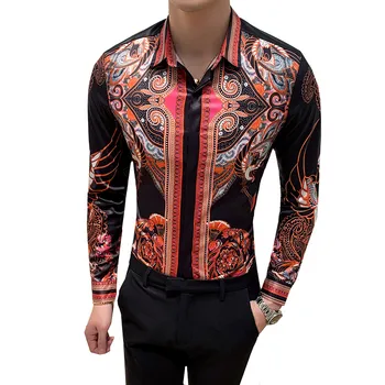 Trend Flower Shirt 2019 short Sleeve Floral casual Shirt Club Party Baroque Shirt Chemiise Homme Male Slim shirt M-4XL
Trend Flower Shirt 2019 short Sleeve Floral casual Shirt Club Party Baroque Shirt Chemiise Homme Male Slim shirt M-4XL