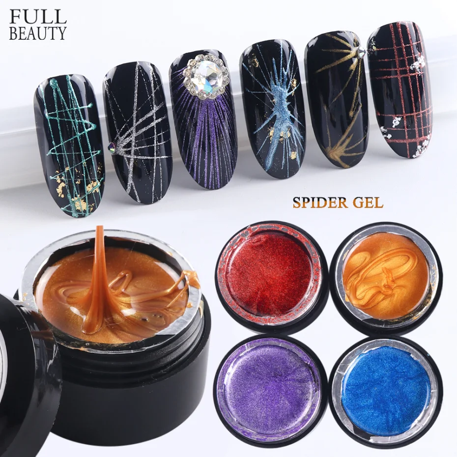6ml Metal Spider Gel for Nail Design Web Line Wire Drawing Painting Gel Polish Nail Art Manicure Soak Off UV Varnish Gel CH964-1
6ml Metal Spider Gel for Nail Design Web Line Wire Drawing Painting Gel Polish Nail Art Manicure Soak Off UV Varnish Gel CH964-1