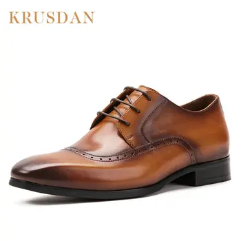 Brand Luxury Genuine Leather Men Formal Shoes Round head Top Quality Cow Leather Oxford Men Dress Shoes Lace Derby Shoes Youth
Brand Luxury Genuine Leather Men Formal Shoes Round head Top Quality Cow Leather Oxford Men Dress Shoes Lace Derby Shoes Youth