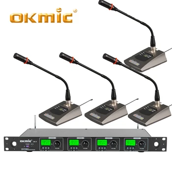 OKMIC OK-4/OK-837 UHF PLL four channels Wireless Conference Microphone System 4 channels conference microphone
OKMIC OK-4/OK-837 UHF PLL four channels Wireless Conference Microphone System 4 channels conference microphone