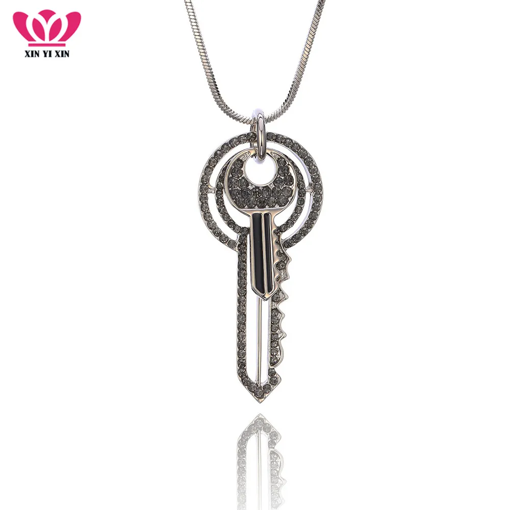 Coffee Gold Silver Long Sweater Necklace Crystal Keys Dripping oil Pendant Necklace For Women Elegant Wedding Party Gift 2020
Coffee Gold Silver Long Sweater Necklace Crystal Keys Dripping oil Pendant Necklace For Women Elegant Wedding Party Gift 2020