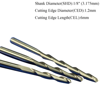 SHINA 5pc 3.175mm 2 Flutes Spiral with blade Milling Cutter CNC End Mill Router Bit for Wood Carbide Router Tool 1.2x6mm
SHINA 5pc 3.175mm 2 Flutes Spiral with blade Milling Cutter CNC End Mill Router Bit for Wood Carbide Router Tool 1.2x6mm