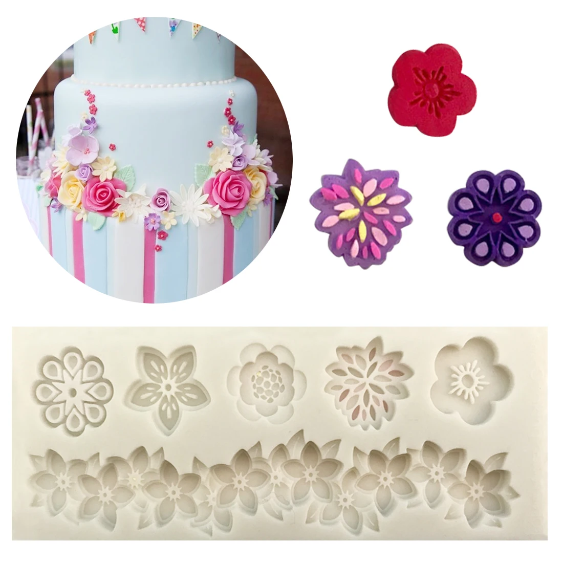 Pastry Tools 1PC Silicone Soap Mold Flower Shape Fondant Cake Chocolate Mold Cake Decorating Tools Baking Accessories
Pastry Tools 1PC Silicone Soap Mold Flower Shape Fondant Cake Chocolate Mold Cake Decorating Tools Baking Accessories