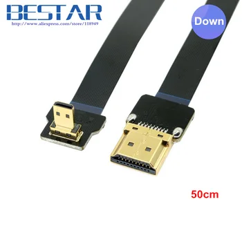 Down Angled FPV Micro HDMI Male to HDMI Male FPC Flat Cable 10cm 20cm 50cm 1ft 2ft 3ft for GOPRO Multicopter Aerial Photography
Down Angled FPV Micro HDMI Male to HDMI Male FPC Flat Cable 10cm 20cm 50cm 1ft 2ft 3ft for GOPRO Multicopter Aerial Photography
