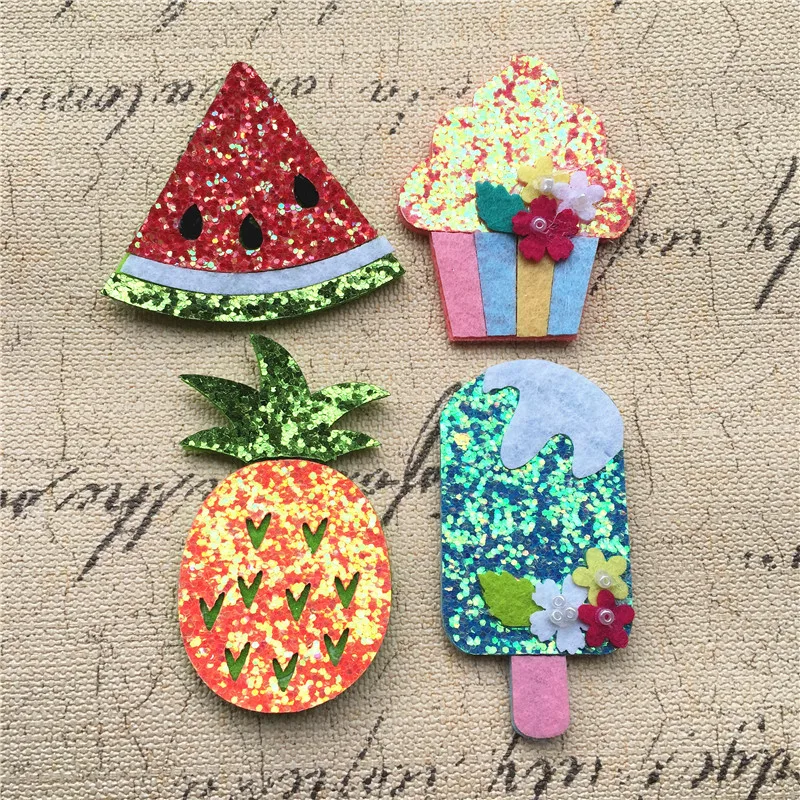 30PCS Bling Felt Wool Fabric Watermelon Ice Cream Cup Cake Pinapple Food Fruit Button Patch Sticker Glitter Fabric Button
30PCS Bling Felt Wool Fabric Watermelon Ice Cream Cup Cake Pinapple Food Fruit Button Patch Sticker Glitter Fabric Button