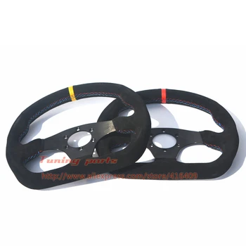 3-Color Stitching D Shape Racing Car Steering Wheel 325mm Diameter Flat Bottom Competition Steering Wheel Red/Yellow Stripe
3-Color Stitching D Shape Racing Car Steering Wheel 325mm Diameter Flat Bottom Competition Steering Wheel Red/Yellow Stripe