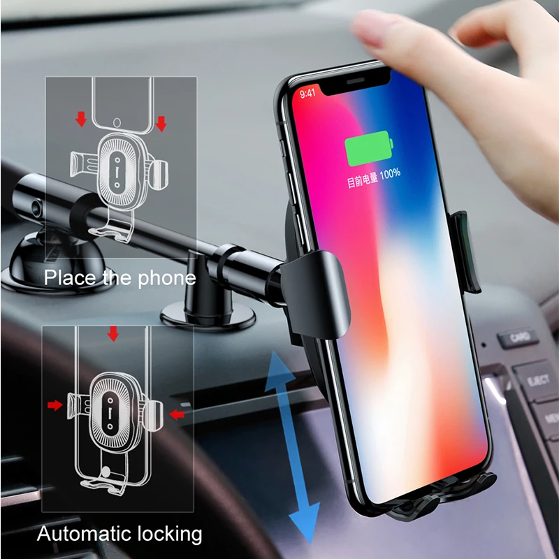 Baseus Gravity Car Holder Quick QI Wireless Charger For iPhone X Samsung S9 Quick Charge Wireless Charging Phone Holder in car
Baseus Gravity Car Holder Quick QI Wireless Charger For iPhone X Samsung S9 Quick Charge Wireless Charging Phone Holder in car