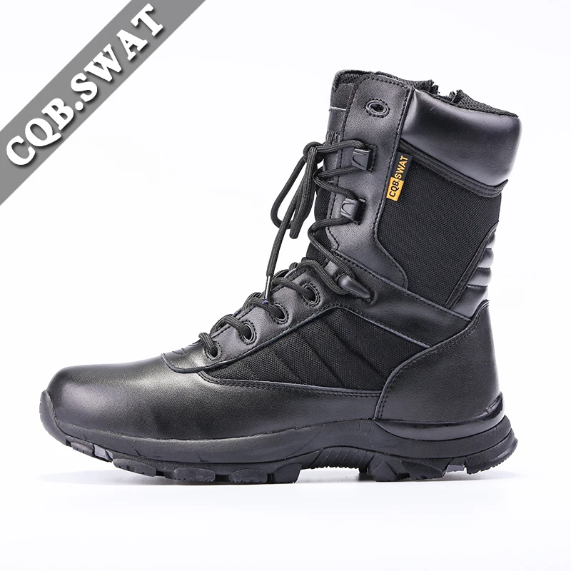 

CQB.SWAT Winter Military Combat Black Boots Mens Winter Army Tactical Boots lace-up solid fleece Boot ZD-029Y size 39-45