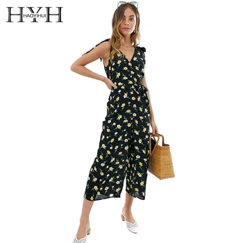 HYH Haoyihui Women 's Sexy V-neck Halter Shoulder Casual Sleeveless Print Wide Leg Loose Sleeveless Jumpsuit For Women
HYH Haoyihui Women 's Sexy V-neck Halter Shoulder Casual Sleeveless Print Wide Leg Loose Sleeveless Jumpsuit For Women