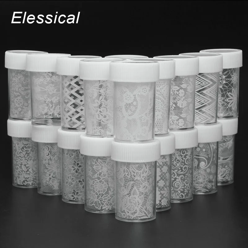 Elessical 100*4cm White Lace Flower Design Tranfer Nail Foil High Quality DIY Nail Art Decals Sticker Manicure Tools WY722-WY741
Elessical 100*4cm White Lace Flower Design Tranfer Nail Foil High Quality DIY Nail Art Decals Sticker Manicure Tools WY722-WY741