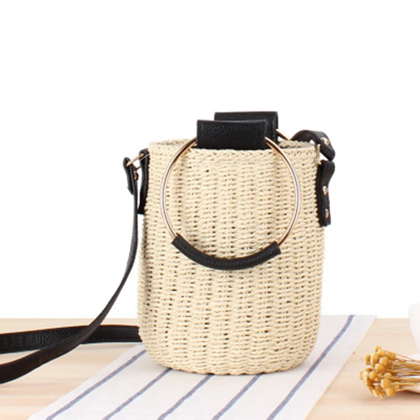 British style new cylinder bag simple diagonal cross portable dual-use straw bag beach woven bag fashion women's wild bag
British style new cylinder bag simple diagonal cross portable dual-use straw bag beach woven bag fashion women's wild bag