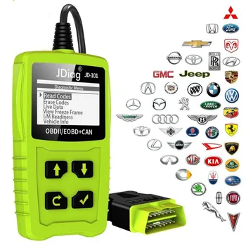 JDiag JD101 Code Readers Engine Scan Tool Check Engine Light Car Diagnostic Tool OBD2 Scanner Automotriz With Battery Test
JDiag JD101 Code Readers Engine Scan Tool Check Engine Light Car Diagnostic Tool OBD2 Scanner Automotriz With Battery Test