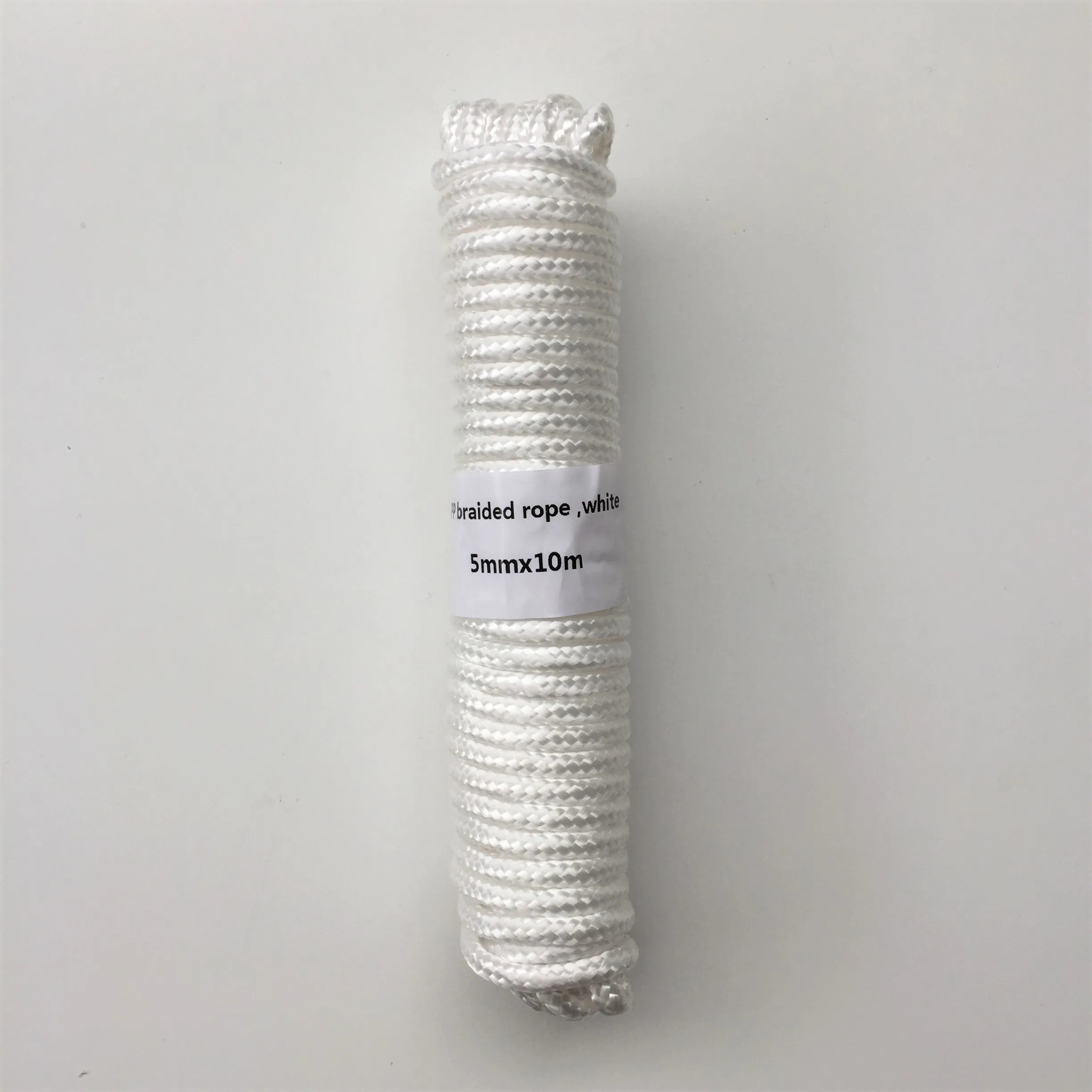 White 5mmx10m strength braided Polypropylene rope PP hang tag clothes line home decoration garden accessories camping rope
White 5mmx10m strength braided Polypropylene rope PP hang tag clothes line home decoration garden accessories camping rope