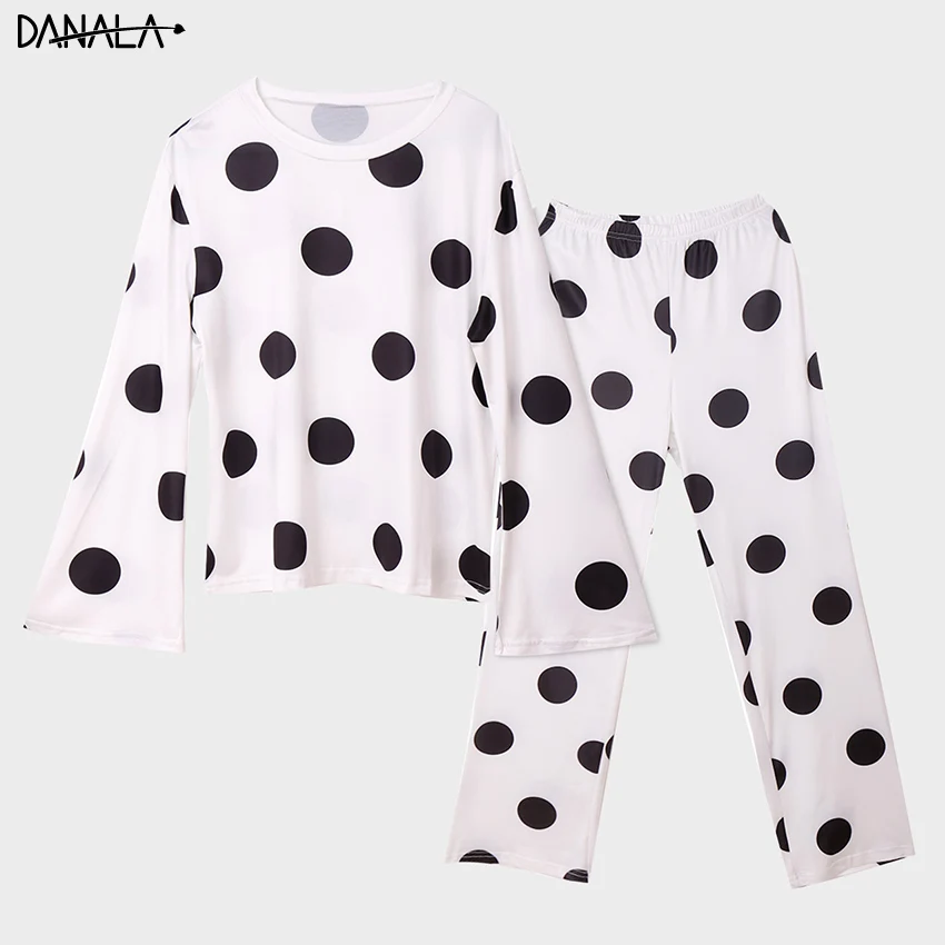 DANALA Vogue Casual Pajamas Sets For Women Cute Modis Dot Nightwear Sets Home Clothes For Women 2019 Summer Home Suits
DANALA Vogue Casual Pajamas Sets For Women Cute Modis Dot Nightwear Sets Home Clothes For Women 2019 Summer Home Suits