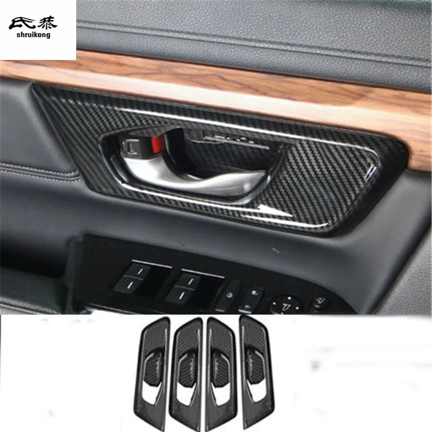 4pcs/Lot ABS Carbon Finber Grain Interior Door Shake Handshandle Bowl Decoration Cover For 2017-2019 HONDA CR-V CRV CR V MK5
4pcs/Lot ABS Carbon Finber Grain Interior Door Shake Handshandle Bowl Decoration Cover For 2017-2019 HONDA CR-V CRV CR V MK5