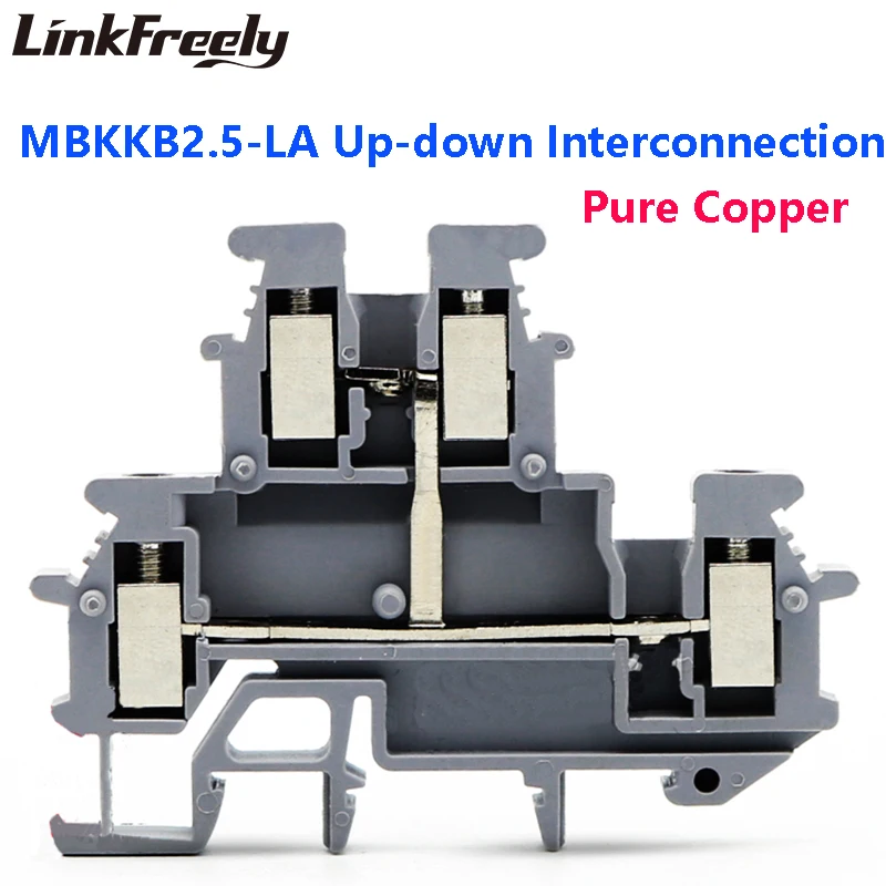 UKK2.5 LA 100 шт. Великобритания двухслойный Электрический проводной винтовой клеммный соединитель 25 А/500 в вверх