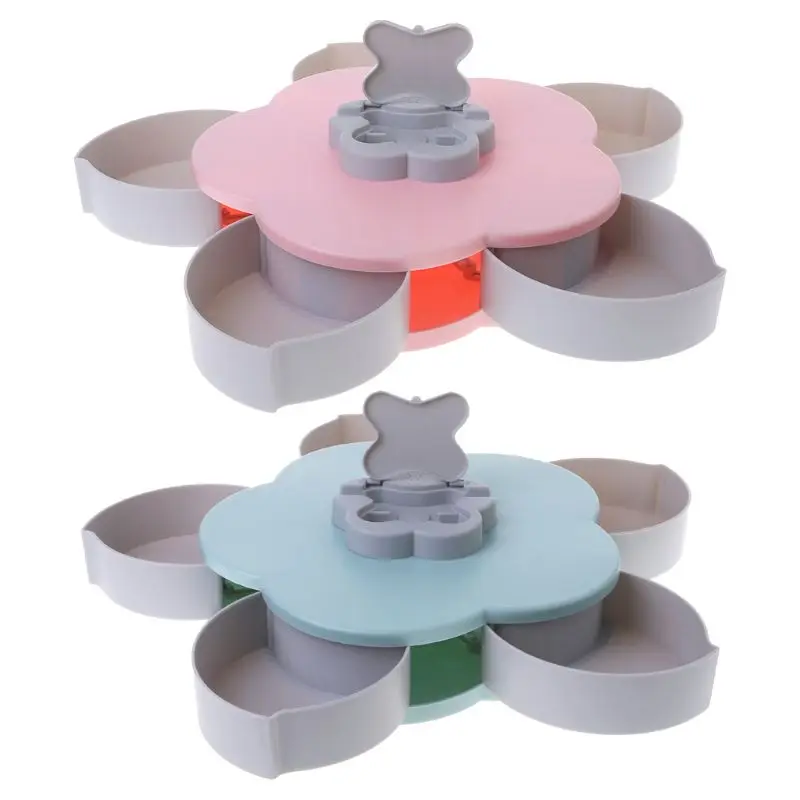 Petal Shaped Rotating Candy Box Dish Snacks Tray Creative Five Grid Compartments Dried Fruit Plate Party Serving #404
Petal Shaped Rotating Candy Box Dish Snacks Tray Creative Five Grid Compartments Dried Fruit Plate Party Serving #404