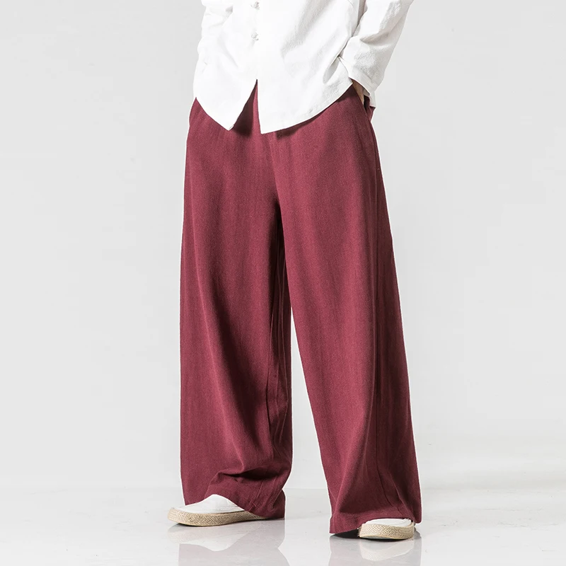 Chinese Tang suit linen casual pants men male Chinese style loose sports wide leg trousers Buddha men's zen pants 5XL free
Chinese Tang suit linen casual pants men male Chinese style loose sports wide leg trousers Buddha men's zen pants 5XL free