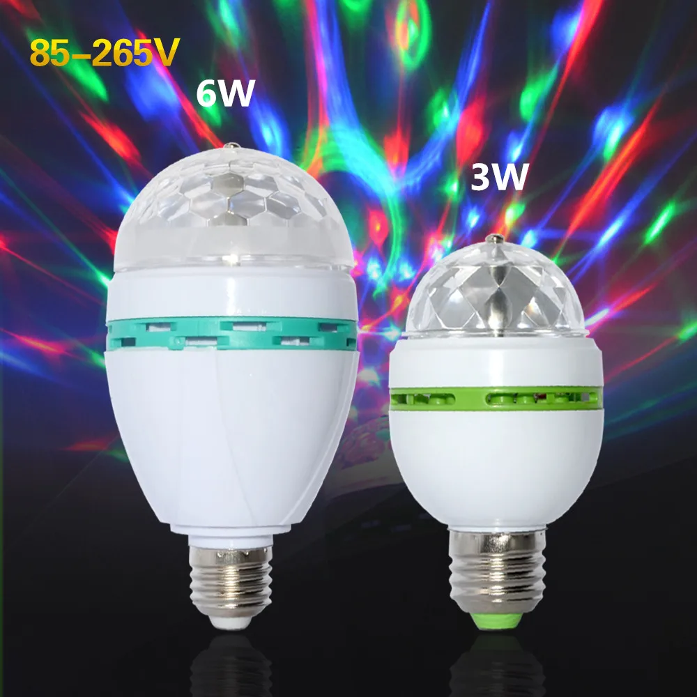 RGB Stage Light Led E27 Bulb 3W 6W Lamp 110V 220V Auto Rotating Stage Lights AC 85-265V Projector For DJ Party Holiday Light
RGB Stage Light Led E27 Bulb 3W 6W Lamp 110V 220V Auto Rotating Stage Lights AC 85-265V Projector For DJ Party Holiday Light