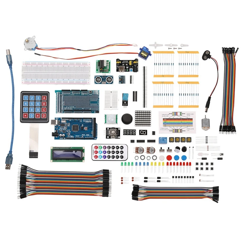 

Diy Electronics Component Set With Plastic Box Suitable Ultimate Starter Learning Kit For Arduino Mega 2560 Lcd1602 Servo Moto