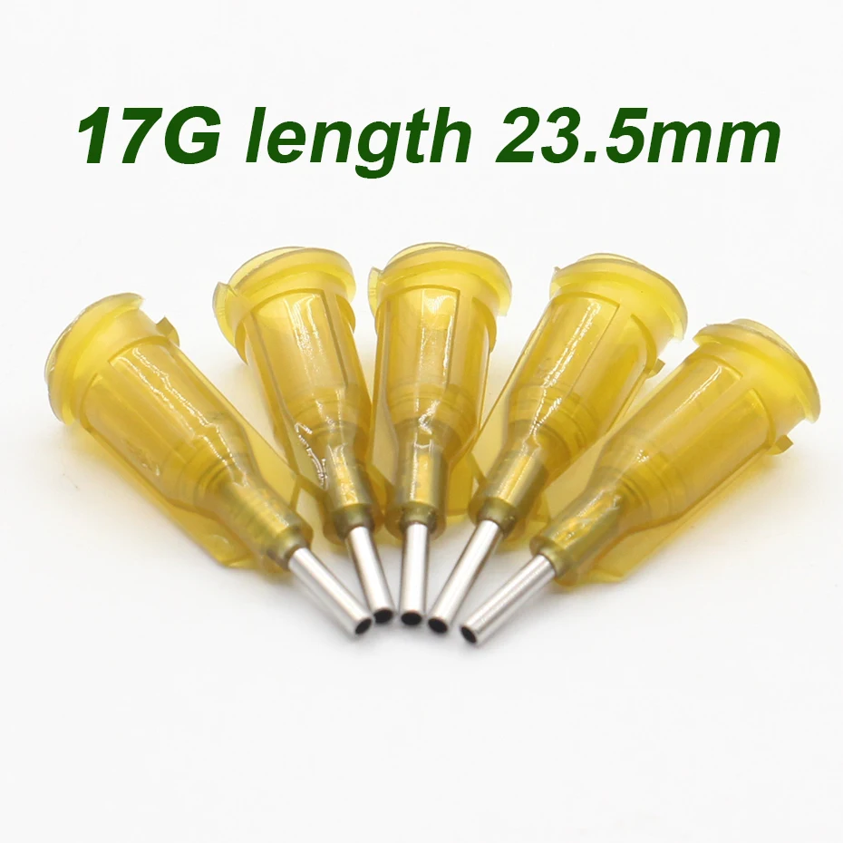 100Pc 17G length 23.5mm Precision passivated S.S. Dispense Tip with PP Safetylok hub, 0.5" Tubing Length glue dispenser needles
100Pc 17G length 23.5mm Precision passivated S.S. Dispense Tip with PP Safetylok hub, 0.5" Tubing Length glue dispenser needles