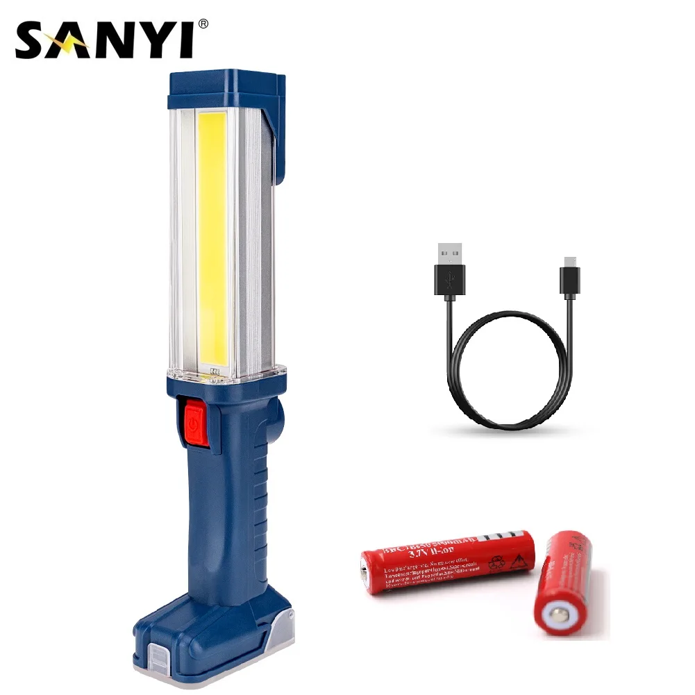 USB Rechargeable 18650 Flashlight 2 Modes COB LED Magnetic Working Light Swivel Hook Car Repairing Worklight Power Bank Lantern
USB Rechargeable 18650 Flashlight 2 Modes COB LED Magnetic Working Light Swivel Hook Car Repairing Worklight Power Bank Lantern