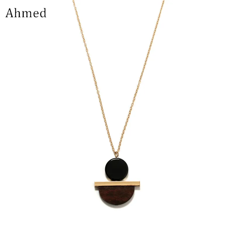 Ahmed Fashion Simple Semicircle Wood & Round Resin Pendant Statement Necklace New Design Collar Chain Jewelry for Women
Ahmed Fashion Simple Semicircle Wood & Round Resin Pendant Statement Necklace New Design Collar Chain Jewelry for Women
