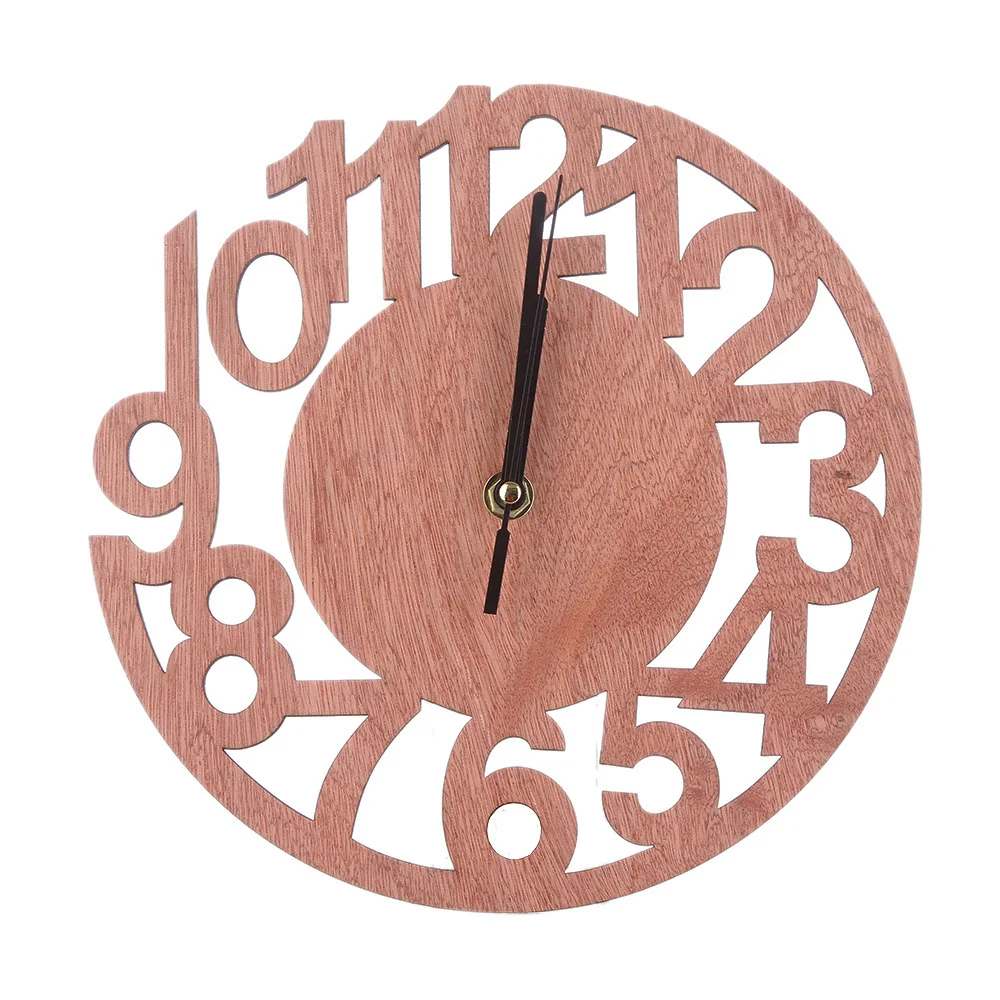 23 см креативные деревянные круглые Настенные часы подвесные винтажные бесшумные