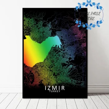 TURKEY Istanbul Izmir Rainbow City Map Art Canvas Poster Wall Picture for Living Room No Frame
TURKEY Istanbul Izmir Rainbow City Map Art Canvas Poster Wall Picture for Living Room No Frame