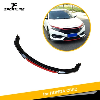 For Honda For Civic 10th 2016 - 2018 Front Bumper Lip Spoiler Splitters PP Carbon Fiber Look / Glossy Black Painted
For Honda For Civic 10th 2016 - 2018 Front Bumper Lip Spoiler Splitters PP Carbon Fiber Look / Glossy Black Painted