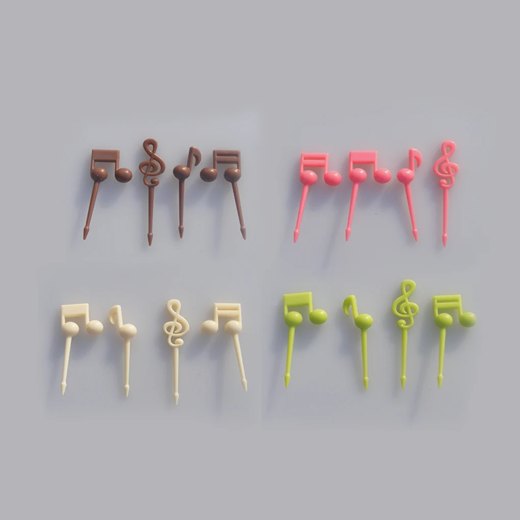 16pcs Colorful Plastic Musical Note Shape Food Fruit Fork Picks Set For Home Party
16pcs Colorful Plastic Musical Note Shape Food Fruit Fork Picks Set For Home Party