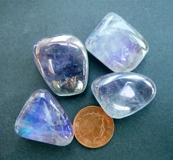 70g Angel Aura & Amethyst Aura Crystal Tumblestones - Medium & Large Available YL-J0736 
70g Angel Aura & Amethyst Aura Crystal Tumblestones - Medium & Large Available YL-J0736
