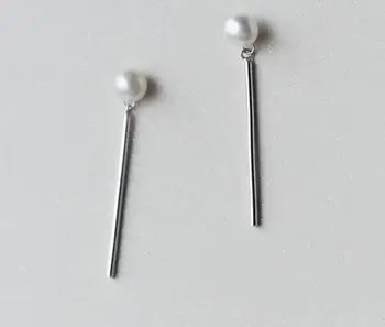 100% Real. 925 Sterling Silver jewelry freshwater pearl &Straight bar Dangle Earrings long elegant Girls' GTLE1262
100% Real. 925 Sterling Silver jewelry freshwater pearl &Straight bar Dangle Earrings long elegant Girls' GTLE1262