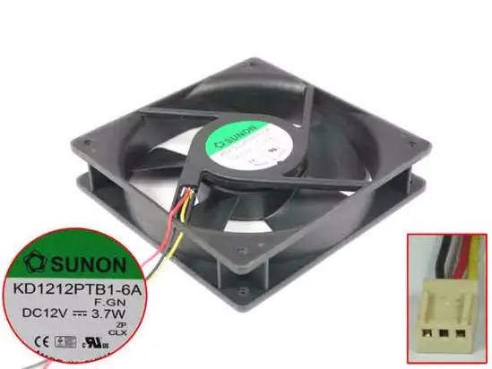 SUNON KD1212PTB1-6A F.GN DC 12 В 3,7 Вт 120x120x25 мм 3-проводной Вентилятор охлаждения сервера
SUNON KD1212PTB1-6A F.GN DC 12 В 3,7 Вт 120x120x25 мм 3-проводной Вентилятор охлаждения сервера