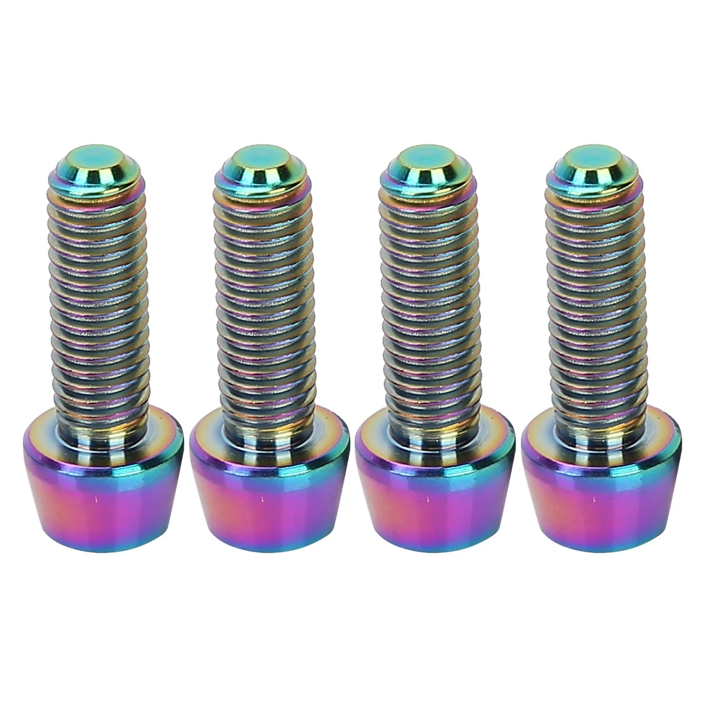 4pcs M5x15/18mm M6x18mm Bicycle Titanium Head Bolt Titanium Alloy Tapered Head Screw for Mountain Bike Stem Fixed Screws
4pcs M5x15/18mm M6x18mm Bicycle Titanium Head Bolt Titanium Alloy Tapered Head Screw for Mountain Bike Stem Fixed Screws