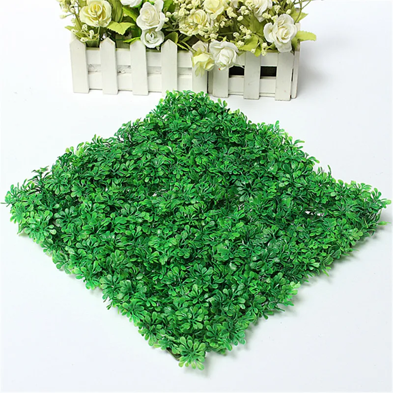 Image 25X25cm Green Grass Plastic Artificial Fish Tank Ornament Plant Aquarium Lawn Decoration Artificial Turf Grass Mat