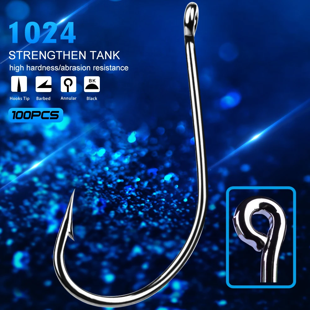 100PC Fish hook PRO BEROS Brand Maruseigo Fishing Hook 1024 Series 5#-6/0# Freshwater Fishing Bait Hook Bass
100PC Fish hook PRO BEROS Brand Maruseigo Fishing Hook 1024 Series 5#-6/0# Freshwater Fishing Bait Hook Bass