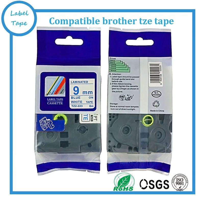Tze223 Tze-223 Tze 223 tz 223 9mm tz tape Compatible Brother P touch Blue on White tape
Tze223 Tze-223 Tze 223 tz 223 9mm tz tape Compatible Brother P touch Blue on White tape