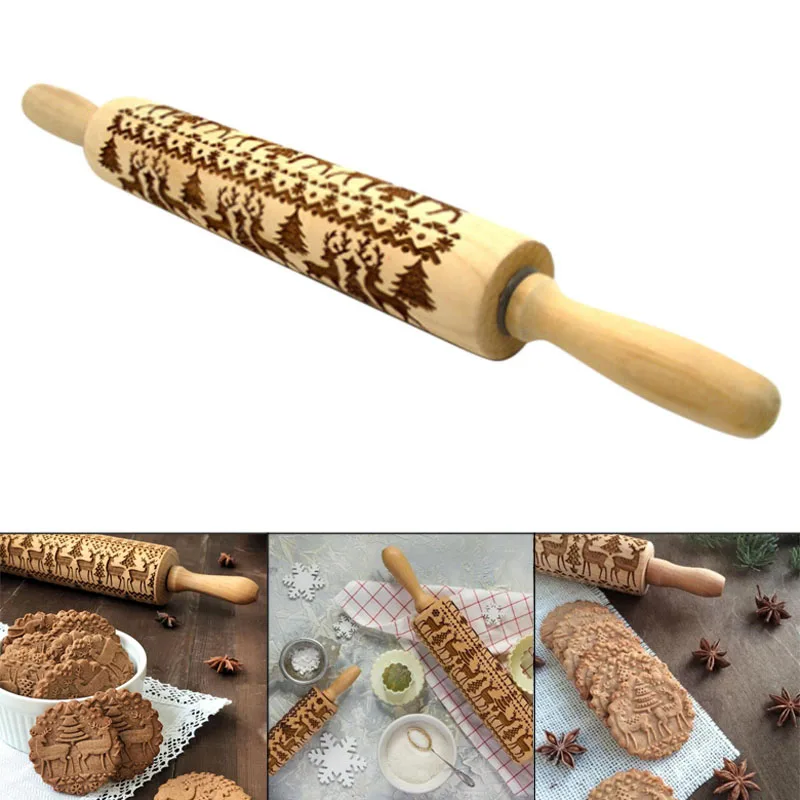 Christmas Embossing Rolling Pin 2019 New Year Engraved Carved Wood Embossed Rolling Pin Kitchen Tool
Christmas Embossing Rolling Pin 2019 New Year Engraved Carved Wood Embossed Rolling Pin Kitchen Tool