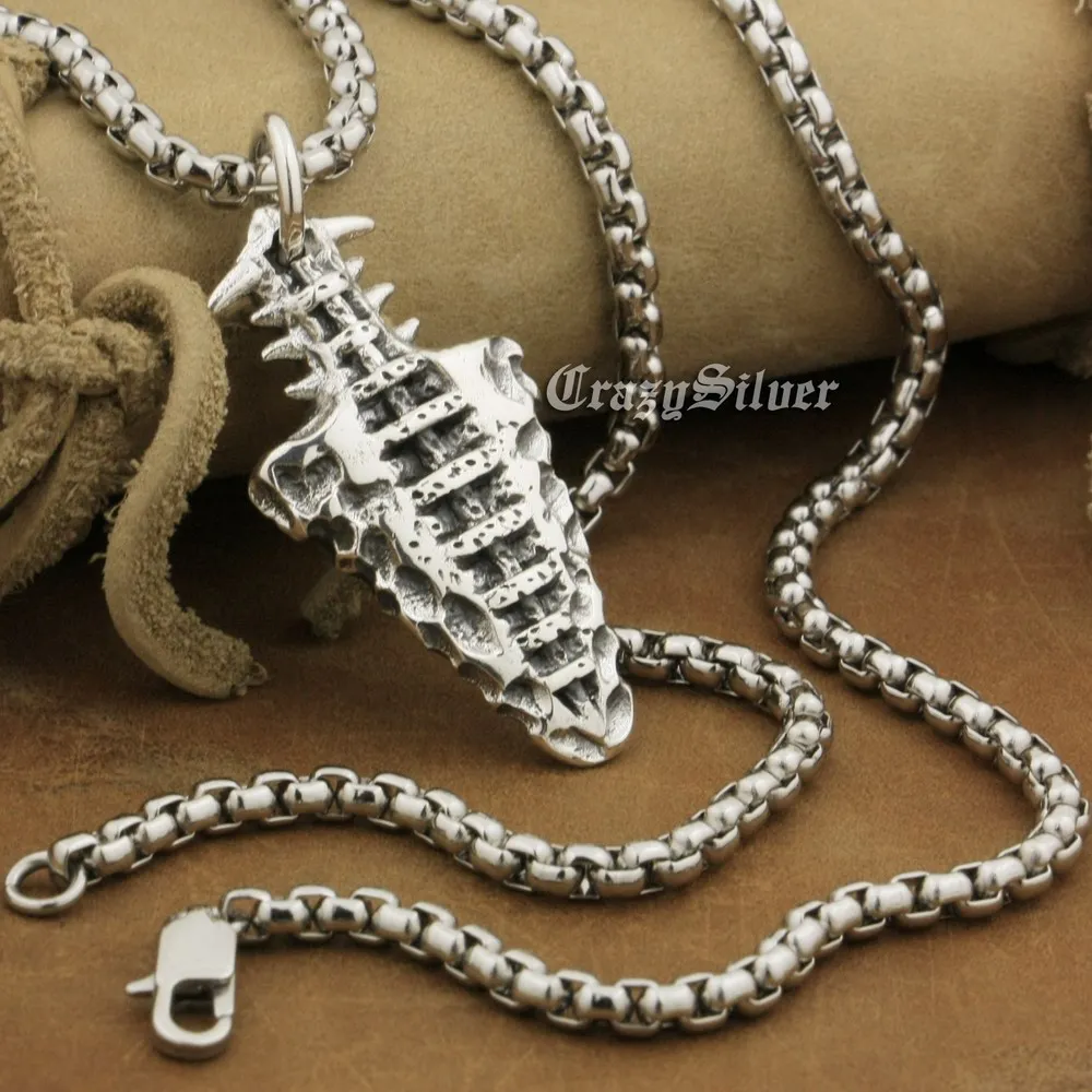 925 Sterling Silver Spearhead Pendant Stone Age Mens Biker Pendant 8A033A 24
925 Sterling Silver Spearhead Pendant Stone Age Mens Biker Pendant 8A033A 24