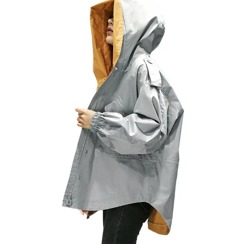 Short Jacket Women Autumn Basic Hooded Windbreaker Long Sleeve Zipper Casual Bomber Jacket Harajuku Loose Streetwear Coat f1087
Short Jacket Women Autumn Basic Hooded Windbreaker Long Sleeve Zipper Casual Bomber Jacket Harajuku Loose Streetwear Coat f1087
