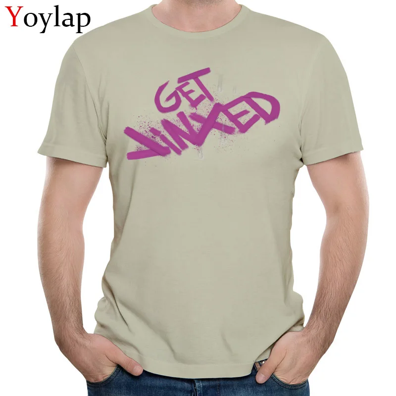 Discount Family T Shirt Short Sleeve Pure Cotton Get Jinxed Round Collar Student Tops T Shirt Customized Summer Fall Tee-Shirt khaki