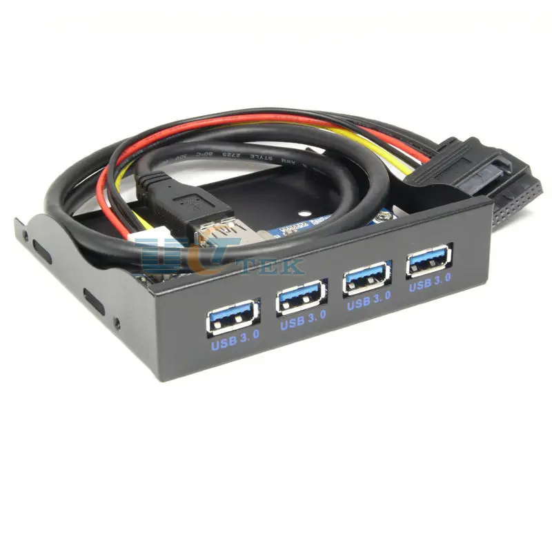 USB 3.0 Front Panel 3.5 inch 20Pin to USB3.0 4-Port HUB For PC Floppy Bay Aluminum
USB 3.0 Front Panel 3.5 inch 20Pin to USB3.0 4-Port HUB For PC Floppy Bay Aluminum