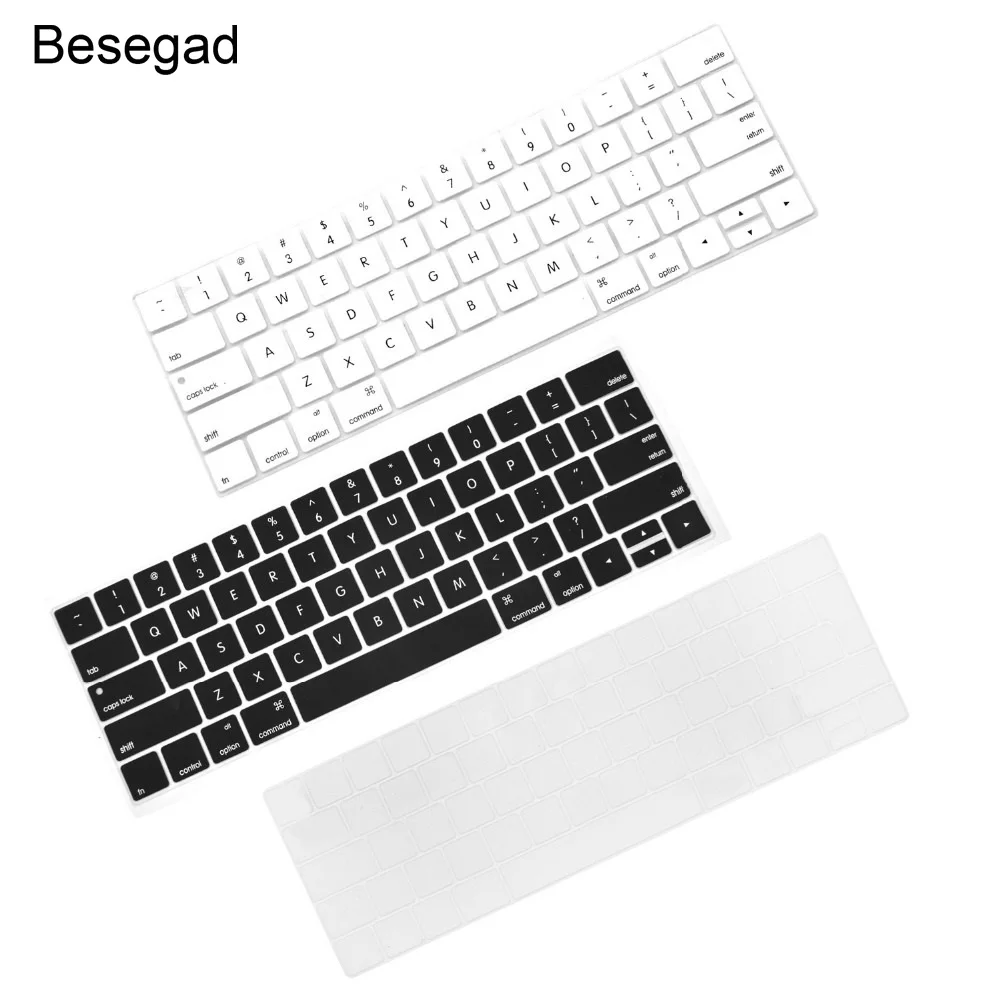 Besegad Laptop Keyboard Cover Skin Protective Film with Touch Bar for MacBook Pro Model 13 15 inch 2016 Release A1706 A1707 |